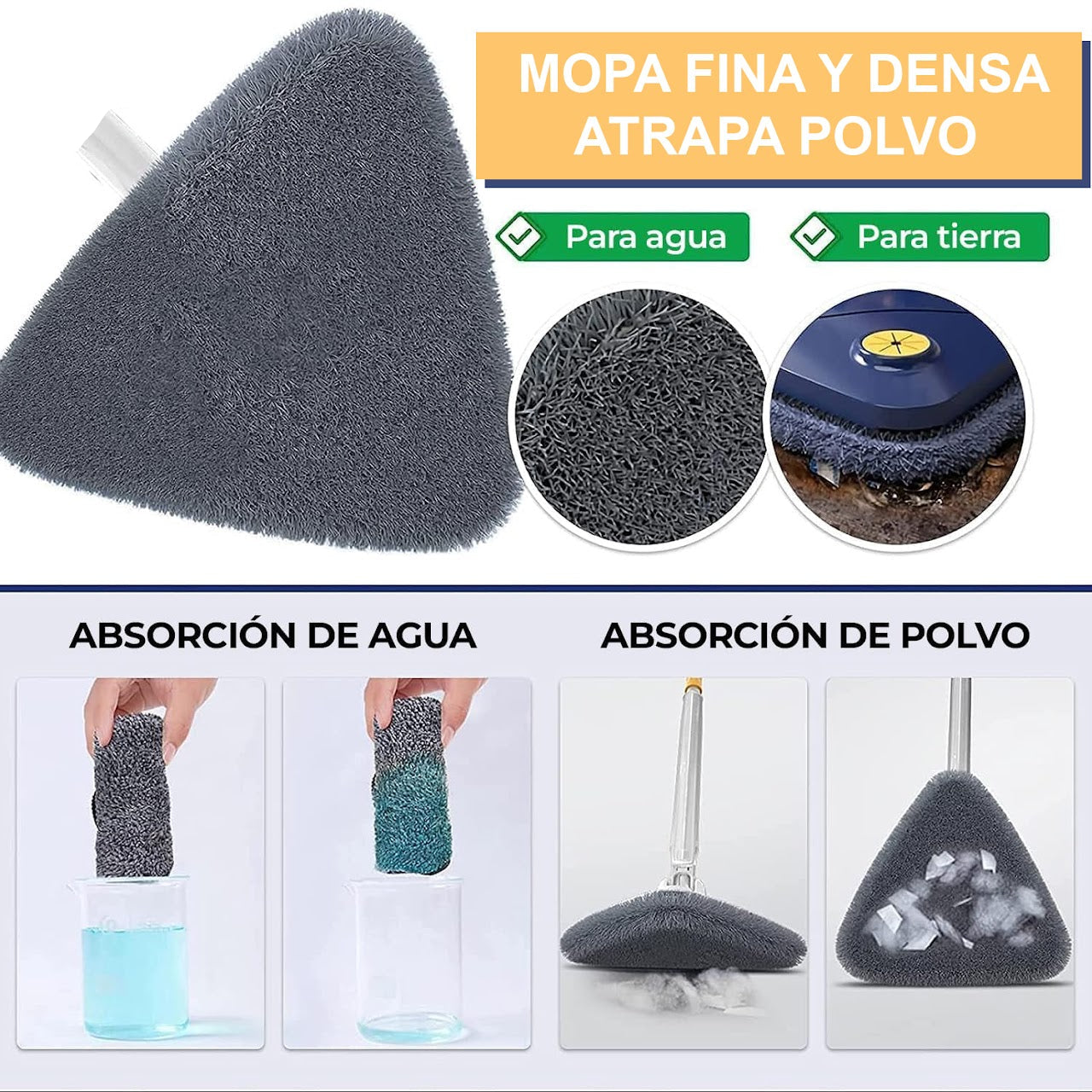 EasyMopa® giratoria 360° - ¡Limpieza Profunda Sin Dolor!