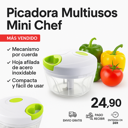 Picadora Multiusos Mini Chef – ¡Tu Ayudante Ideal en la Cocina! 50% OFF
