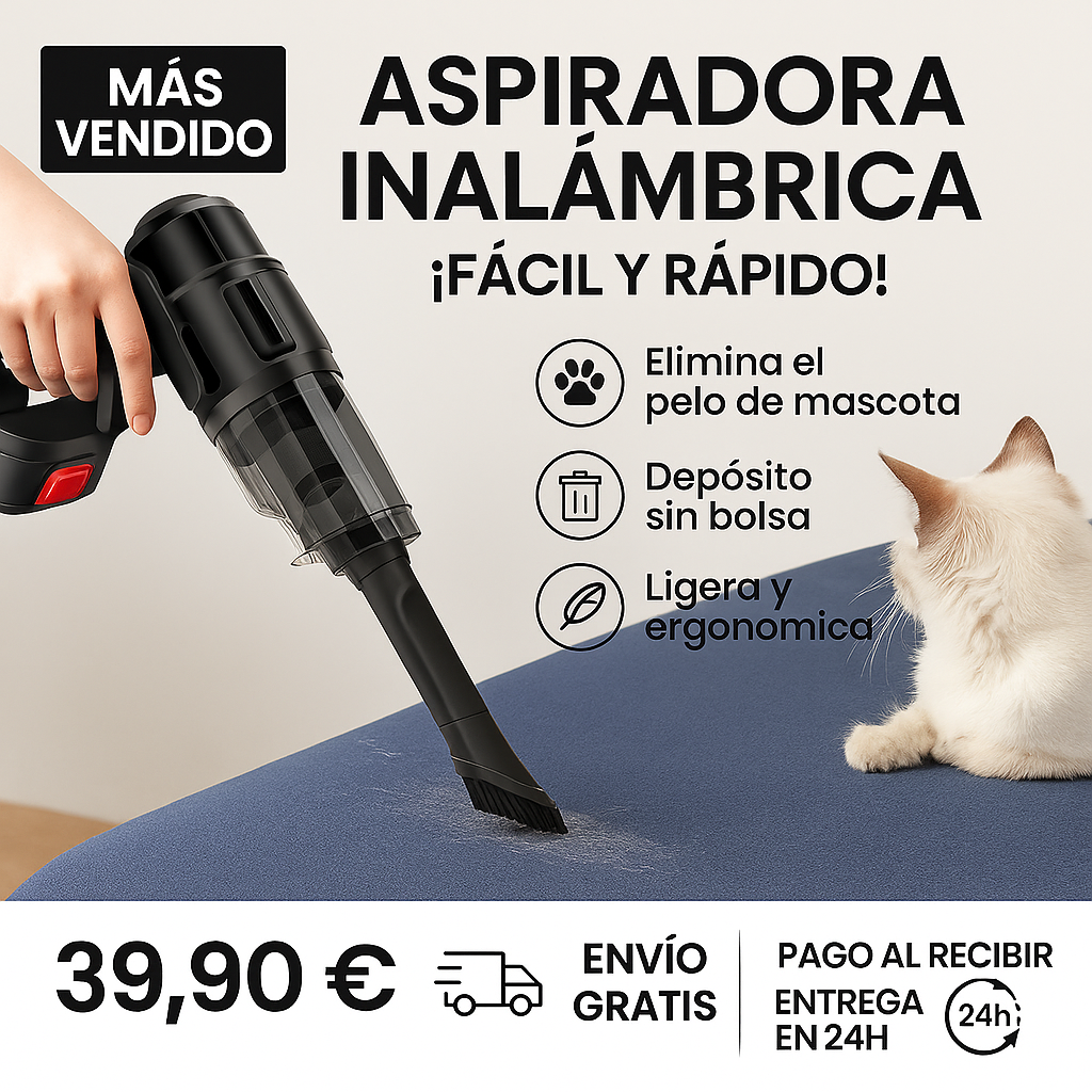 AspiraMax 2.0 - Potencia y praticidad para limpiar todo. ¡50% DESCUENTO!