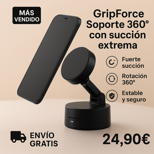 GripForce Soporte 360° Móvil con Succión Extrema