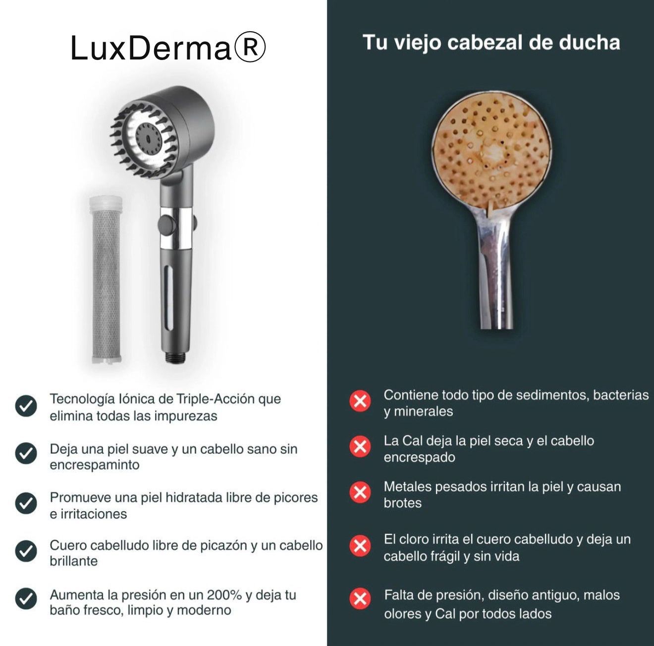 LuxDerma Ducha de Alta Presión